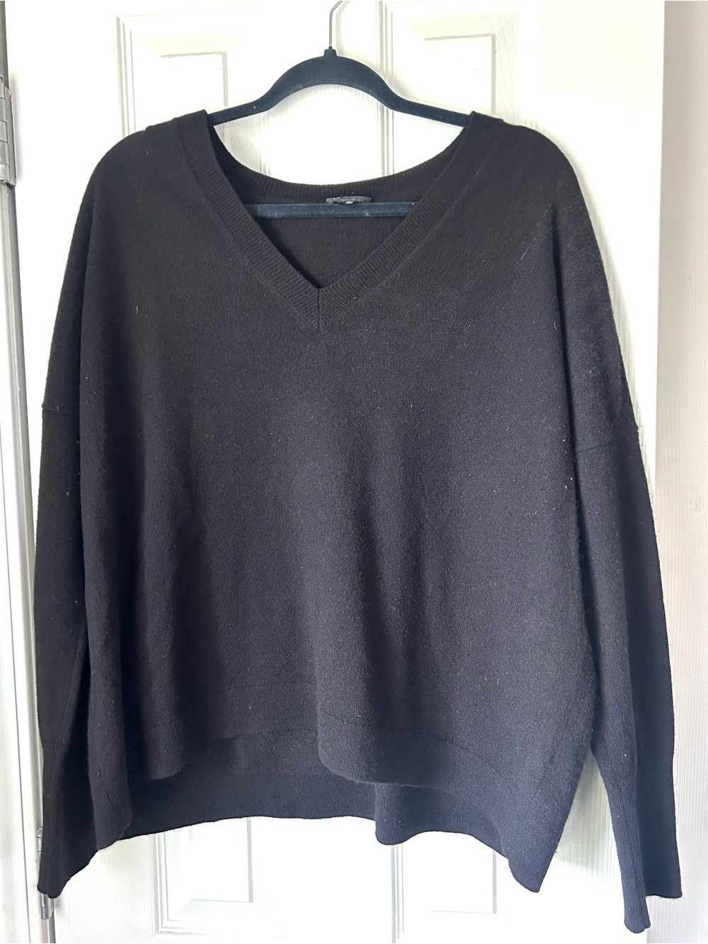 J.Crew 100% Cashmere V-Neck Sweater Black XL